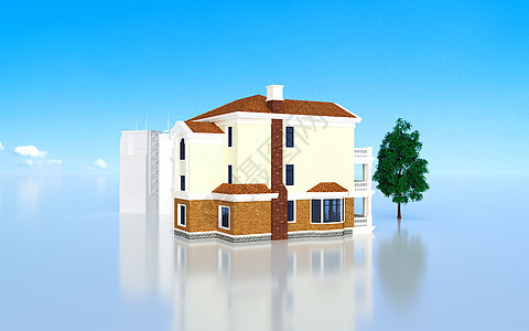 3d房屋模型背景图片