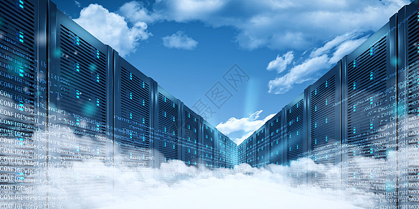 云端服务器信息服务器机房高清图片