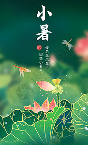 小暑节气插画图片