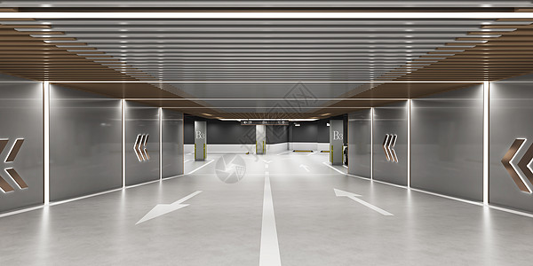 3D停车场入口场景图片