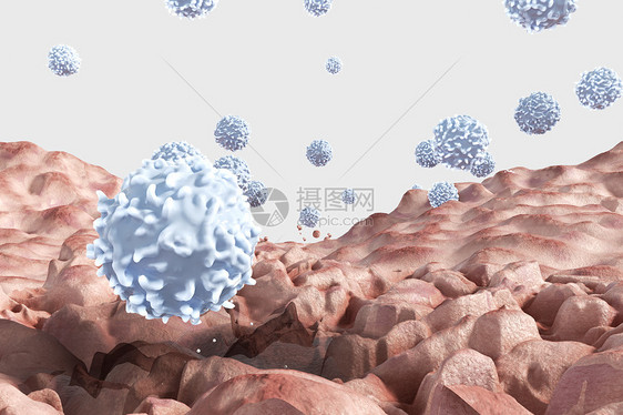 3D细菌侵入场景图片