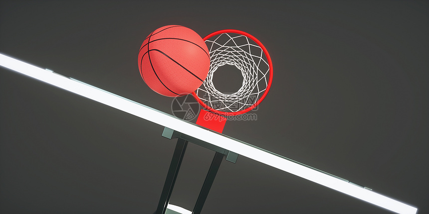 C4D创意篮球场景图片
