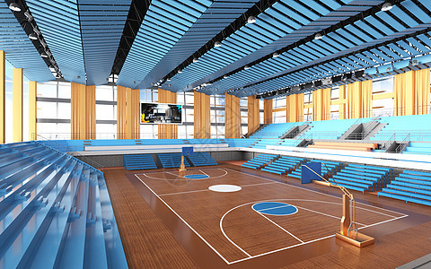 C4D篮球场图片