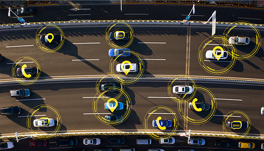 车联网技术汽车智能导航高清图片