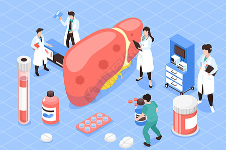 世界肝炎日矢量插画图片