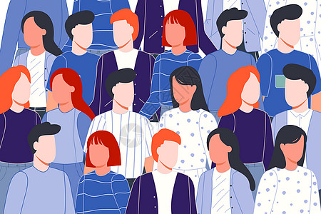 拥挤的人群图片