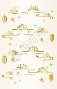 金色元素新年中式纹样底纹设计图片