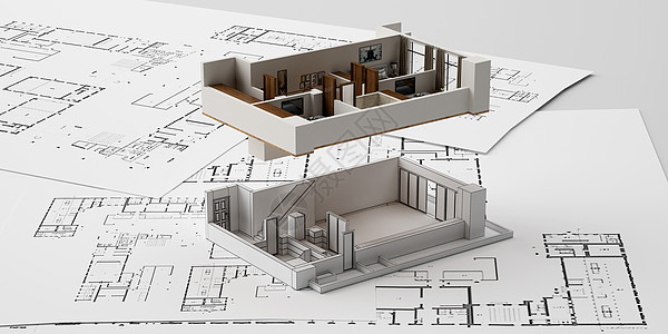 3D户型图房屋结构高清图片