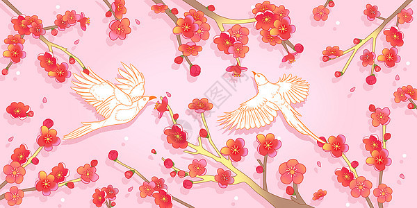喜鹊梅花 喜鹊梅花图片 喜鹊梅花图片素材大全 摄图网