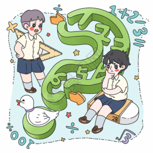 戴帽子的女人简笔画简笔画数学填色插画gif高清图片