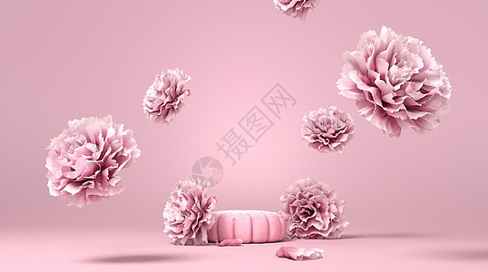 粉色花卉背景背景图片