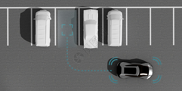 自动识别自动泊车场景设计图片