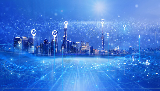 5G科技城市背景图片