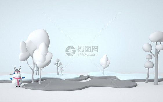 3d冬天场景图片