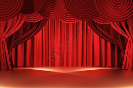 红色舞台背景背景图片