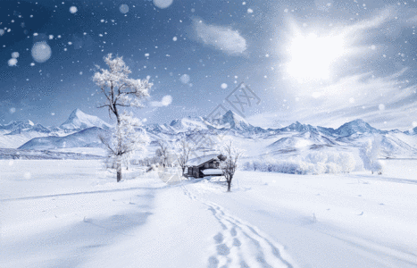 大雪素材背景冬天背景GIF高清图片