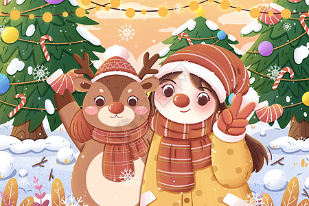 麋鹿与仙鹤图片_麋鹿与仙鹤素材_麋鹿与仙鹤高清图片_摄图网图片下载