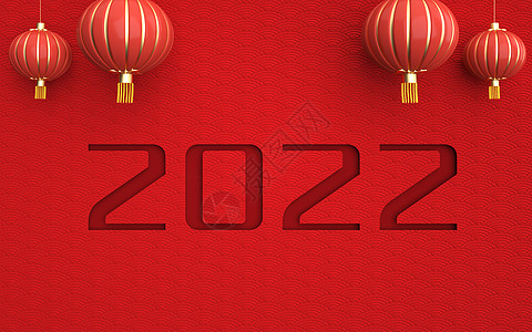 2022中式新年背景背景图片
