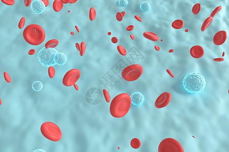 三维血液白细胞场景图片