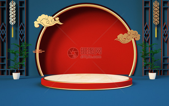 中国风展台背景图片