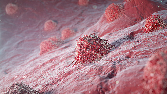 三维癌细胞场景模型背景图片