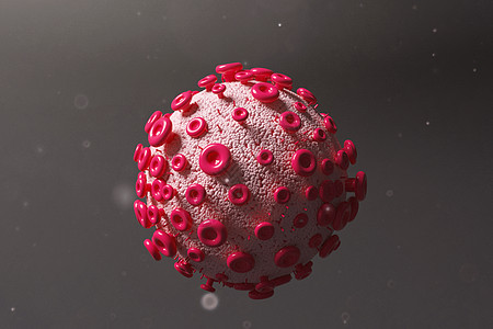 三维HIV细胞模型图片