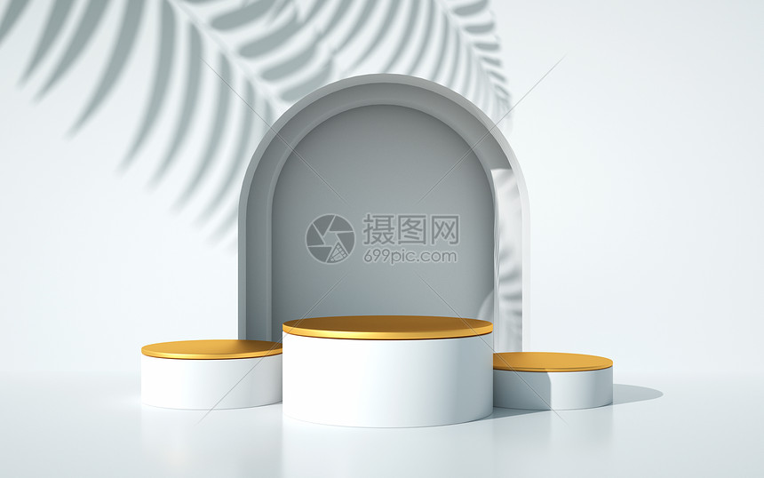 白金光影电商展台背景图片