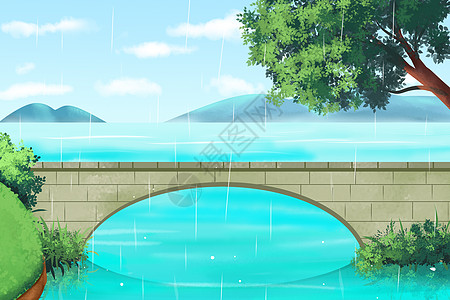 谷雨背景素材图片