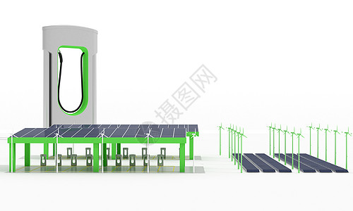 伏电站3D新能源电站设计图片