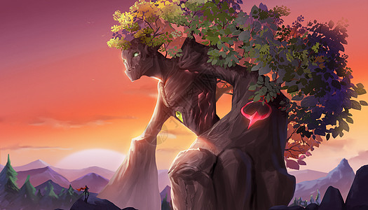 森林里的树巨人图片素材