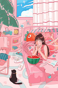 疫情宅在家图片