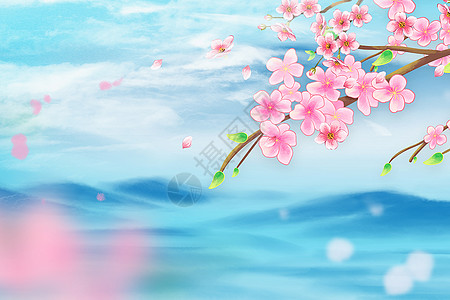 清新樱花背景图片