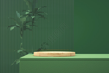 绿色磨砂玻璃展台图片