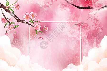 樱花边框背景图片
