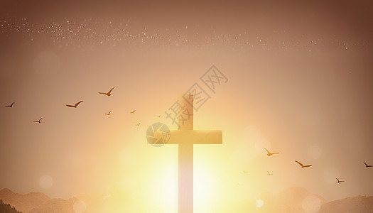 十字架复活节背景图片