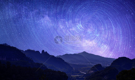 蓝色宇宙星球星空背景图片