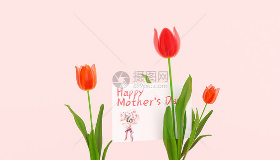 母亲节快乐鲜花背景图片