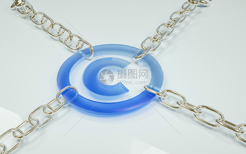 C4D版权保护概念图片