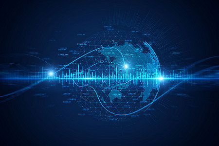 互联网抽象数字全球化科技背景设计图片