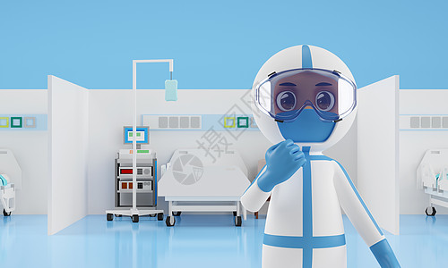 3d方舱志愿者场景图片素材