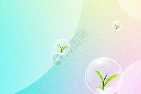 气泡植物弥散背景图片