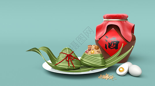 端午节粽子场景背景图片