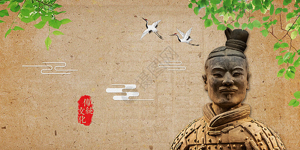 晋祠博物馆中国传统文化之兵马俑设计图片