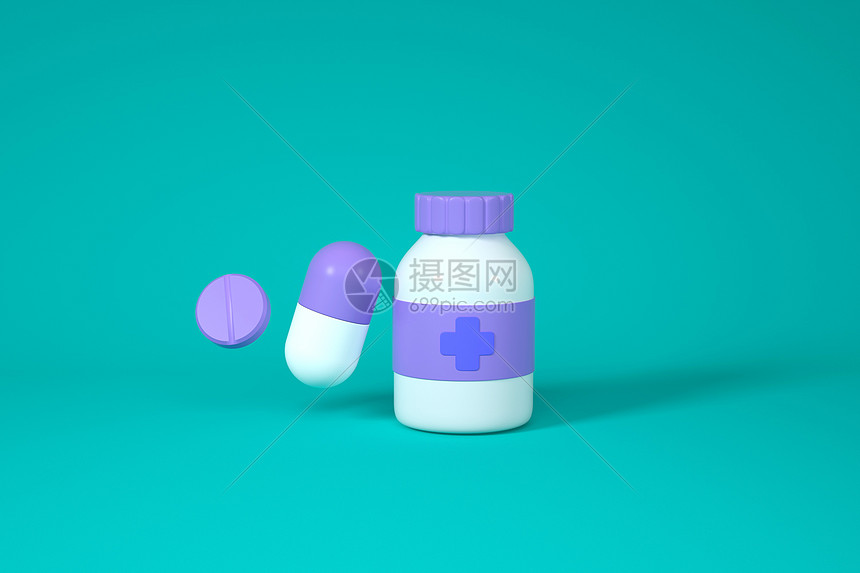 创意C4D医疗元素3D立体模型图片