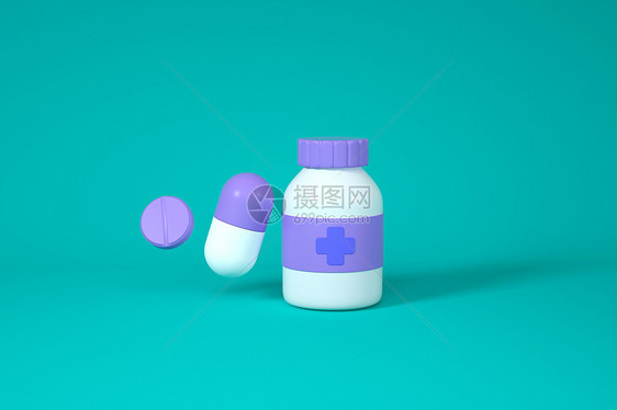 创意C4D医疗元素3D立体模型图片