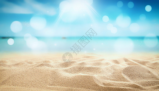 创意海边沙滩光斑夏日图片