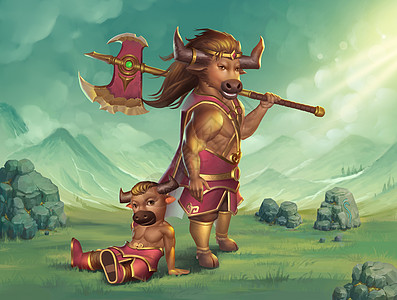 牛魔王铁扇公主图片