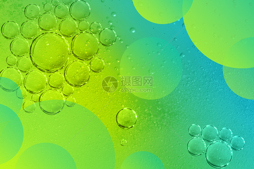 绿色水珠抽象水泡背景图片
