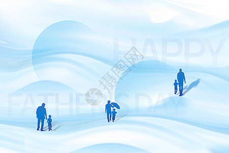 蓝色清新父亲节背景图片