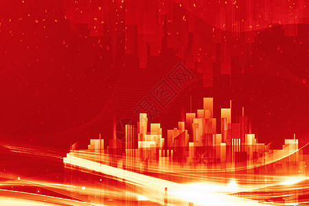 红城市背景背景图片